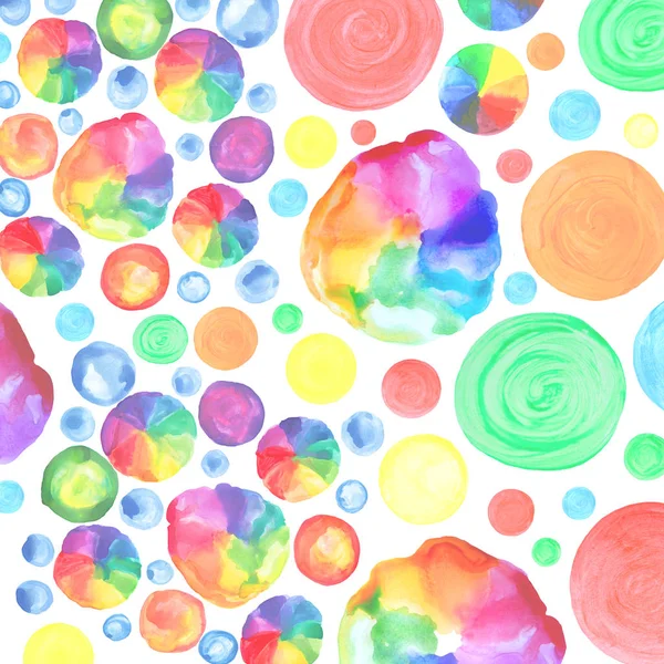 Watercolor simple polka dot pattern. — Stock Photo, Image