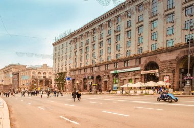 Khreshchatyk'a sokak Kiev Güz.