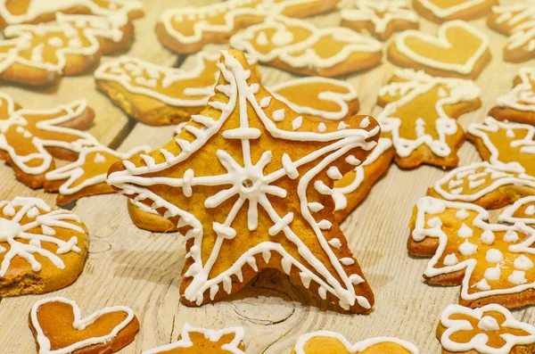 Biscoitos de rena de gengibre — Fotografia de Stock