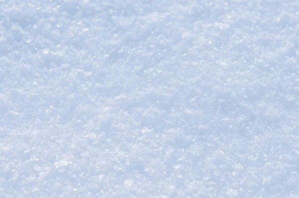 Fundo de neve fresca. Fundo de inverno natural. Textura de neve em tom azul — Fotografia de Stock