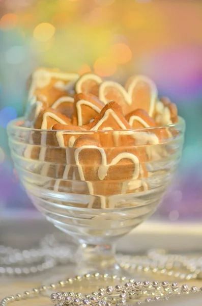 Conceito de biscoitos de gengibre. Biscoitos caseiros de gengibre — Fotografia de Stock