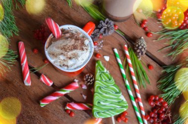 sıcak çikolata Üstten Görünüm