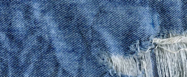 Blue denim jean texture background. Jeans torn fabric texture — Stock Photo, Image