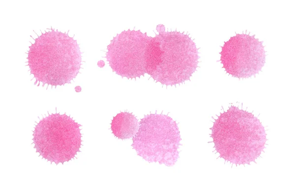 Farbenfrohe abstrakte rosa Aquarellspritzer. — Stockfoto