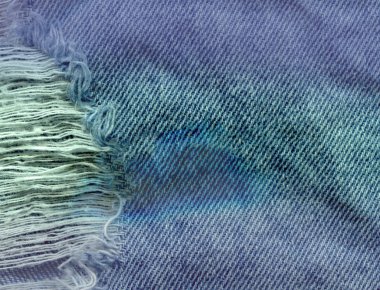 Mavi denim jean doku arka plan. Kumaş doku yırtık kot pantolon