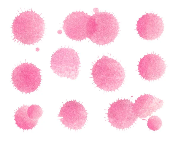 소프트 핑크 수채화 밝아진 세트 — 스톡 사진