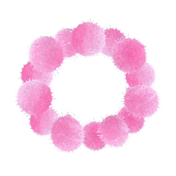 Рожевий акварельний фон. Шаблон розбризкування аквареллю рожевого кольору . — стокове фото