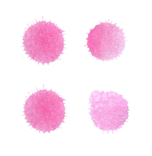 Farbenfrohe abstrakte rosa Aquarellspritzer. — Stockfoto