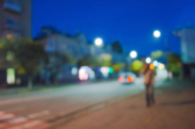 Soyut bulanık şehir bokeh ışık 