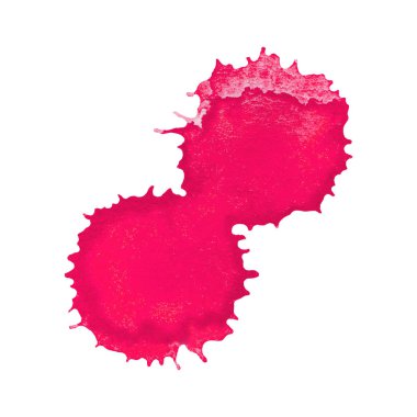 Beyaz zemin üzerine kırmızı leke izole