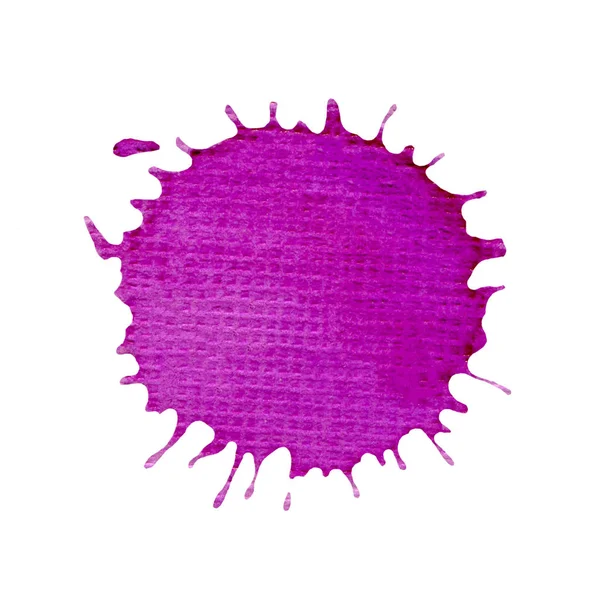 Vacker akvarell violett färga isolerade på vit bakgrund. — Stockfoto