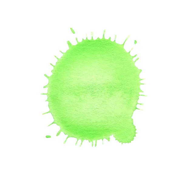 Farby akwarelowe zielony splash — Zdjęcie stockowe
