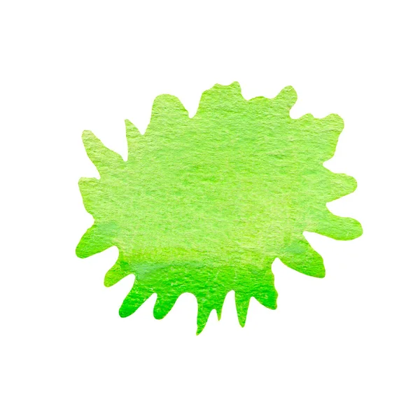 Yeşil suluboya splash — Stok fotoğraf