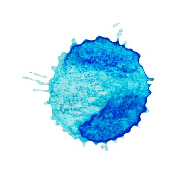 Soyut mavi suluboya blob. Suluboya mavi splash