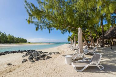 Mauritius tropikal Cennet plaj