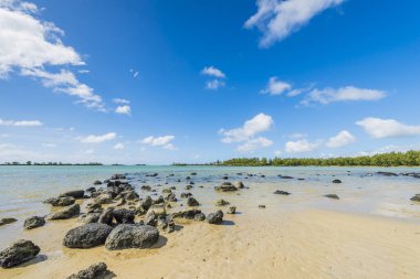 Mauritius tropikal plaj 