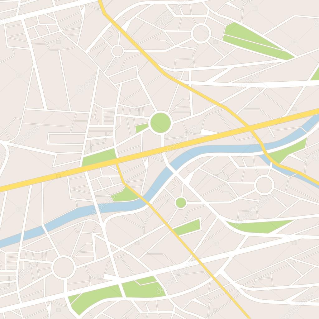 City map with streets