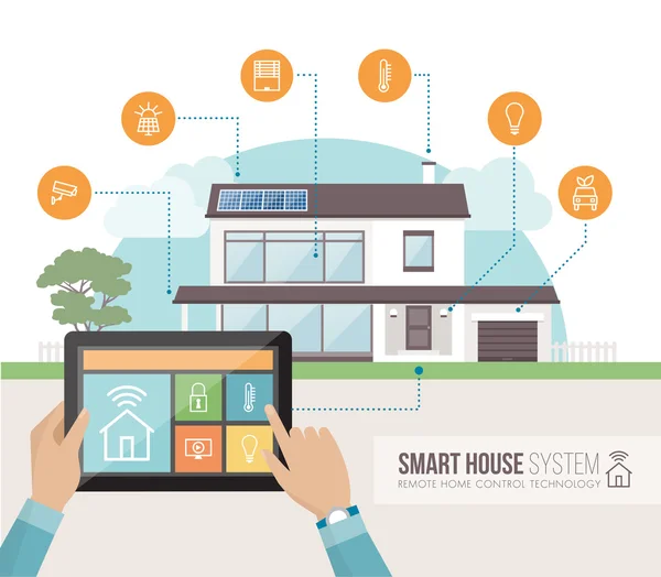 Smart house system — Stock Vector