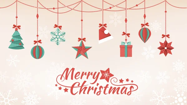 Decorazioni natalizie in carta artigianale — Vettoriale Stock