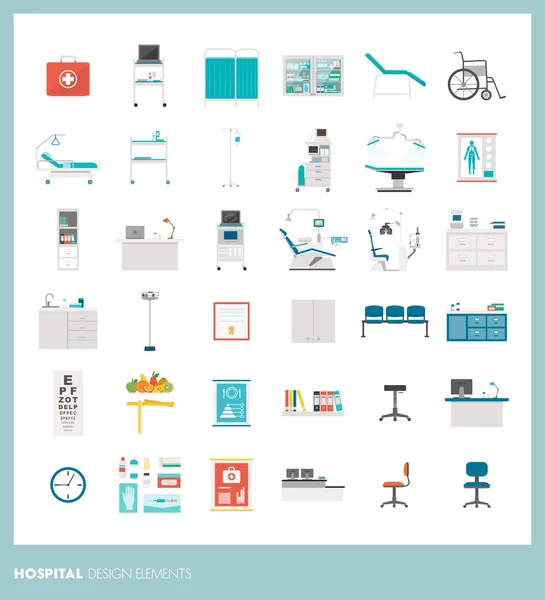 Equipos y herramientas médicas — Vector de stock