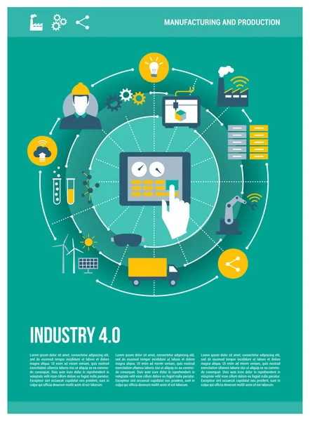 Bannière de signes industriels — Image vectorielle