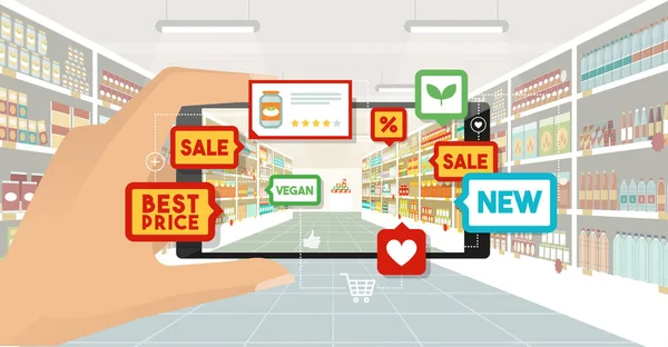 E-shopping και internet έννοιες — Διανυσματικό Αρχείο
