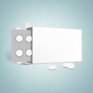 Pharmaceutical packaging advertisement clipart