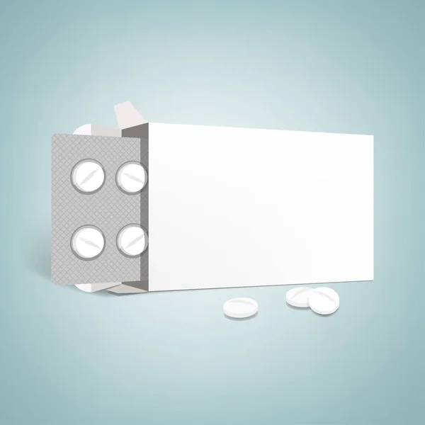 Publicité d'emballage pharmaceutique — Image vectorielle
