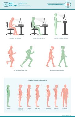 Vücut ergonomi Infographic