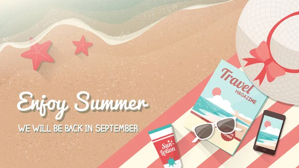 Summer vacation banner — Stock Vector