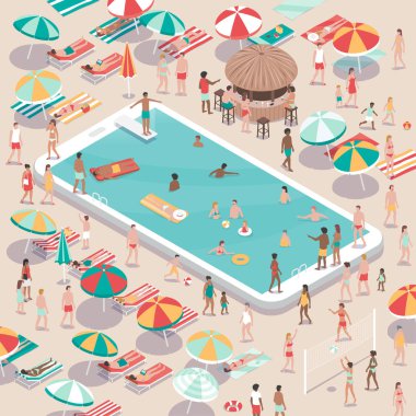 Yüzme ve dalış insanlar 