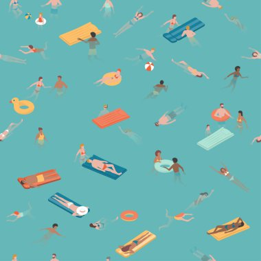 Yüzme ve denizde dalış insanlar