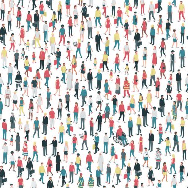 People and diversity seamless pattern