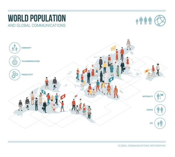 Personnes se connectant ensemble — Image vectorielle