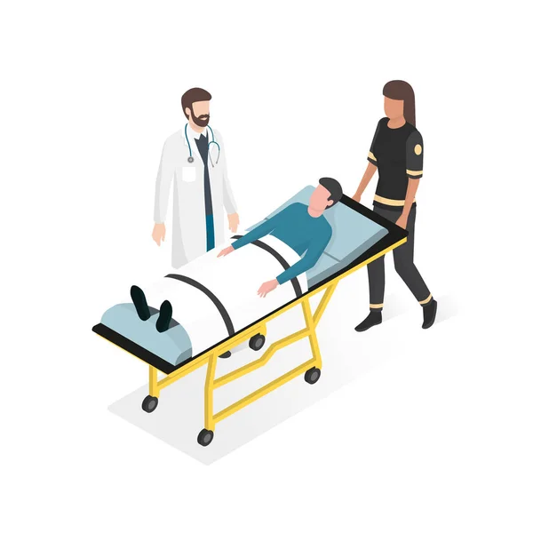 Premiers soins à l'hôpital — Image vectorielle