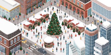 İnsanlar birlikte Noel Kutlamaları