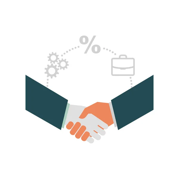 Obchodní Dohody Podnikatelé Poskytující Handshake — Stockový vektor