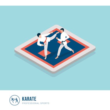 Profesyonel spor müsabakası: Karate ustaları birbirleriyle dövüşüyor