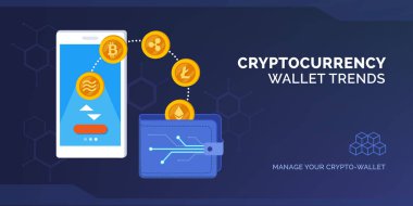 Akıllı telefondaki kripto para birimi cüzdanı uygulaması