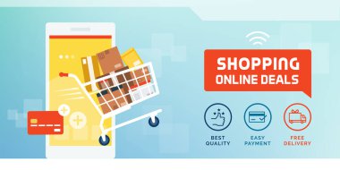 Shoppi ile online alışveriş ve dağıtım promosyon indirimi afişi
