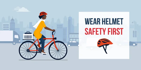 Use casco para su seguridad — Archivo Imágenes Vectoriales