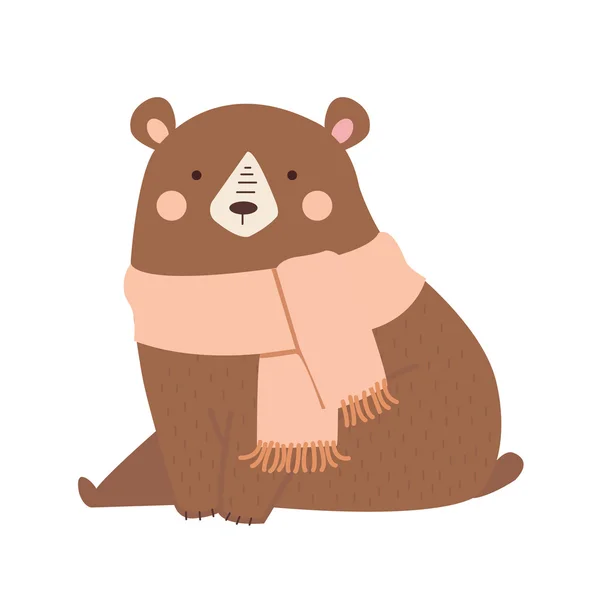 Lindo oso ilustración, en vector — Vector de stock