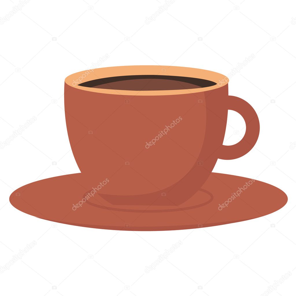 Coffee cup with steam vector illustration.