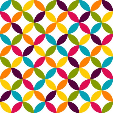 Geleneksel Japon seamless modeli. Daireler ile modern dekoratif arka plan. Vektör çizim.