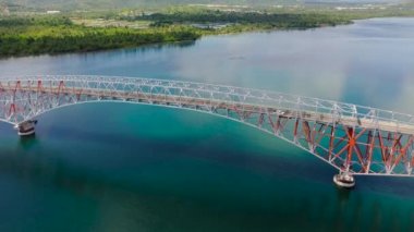 San Juanico Köprüsü Panoramik, Filipinler 'in en uzun köprüsü..