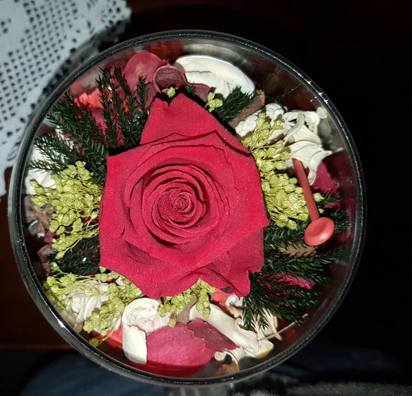 Arrangement avec des roses — Photo