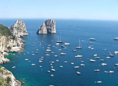 ve Capri görünümü, napoli