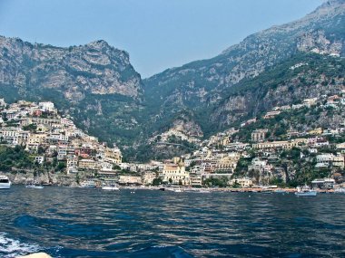 Positano, Amalfi Coast incisi görünümünü
