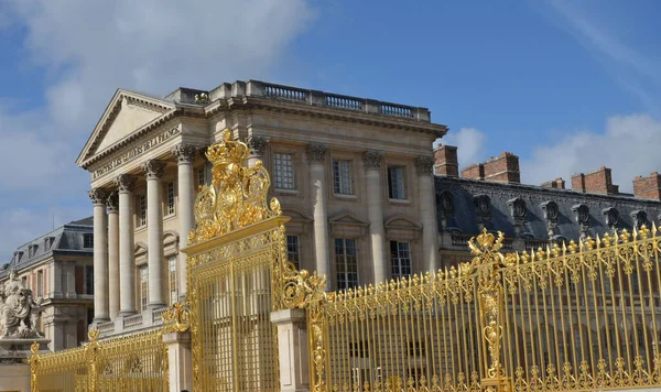 Vstupní a podrobnosti o palác versailles ve Francii — Stock fotografie