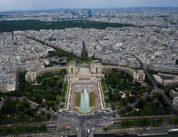 Le Trocadéro à Paris vu de la Tour Eiffel — Photo